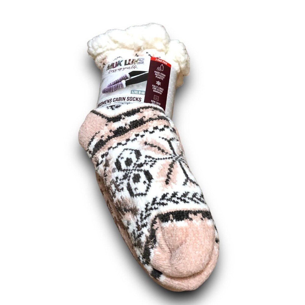 Muk Luks Women's Cabin Socks (2 Pack) - S/M (5-7)
